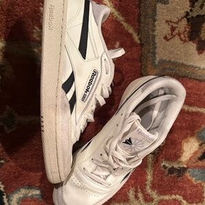 Men’s size 8 Reebok White and Black Sneakers